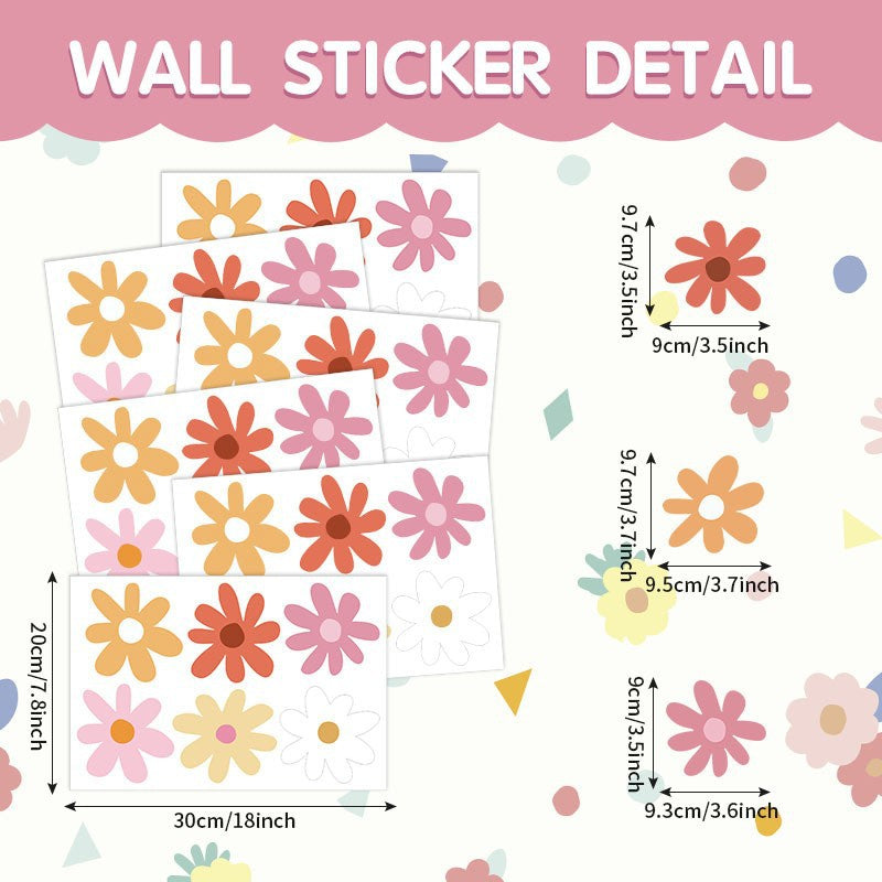 Spring Plant Flowers Daisy Wall Stickers Wall Decoration