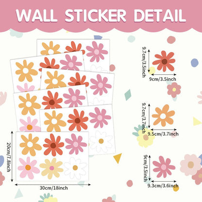 Spring Plant Flowers Daisy Wall Stickers Wall Decoration