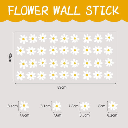 Spring Plant Flowers Daisy Wall Stickers Wall Decoration