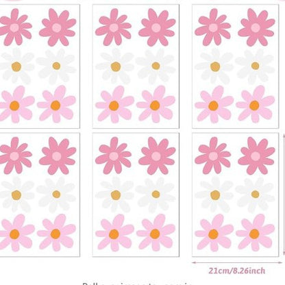 Spring Plant Flowers Daisy Wall Stickers Wall Decoration