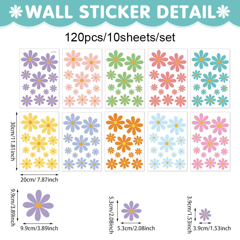 Spring Plant Flowers Daisy Wall Stickers Wall Decoration