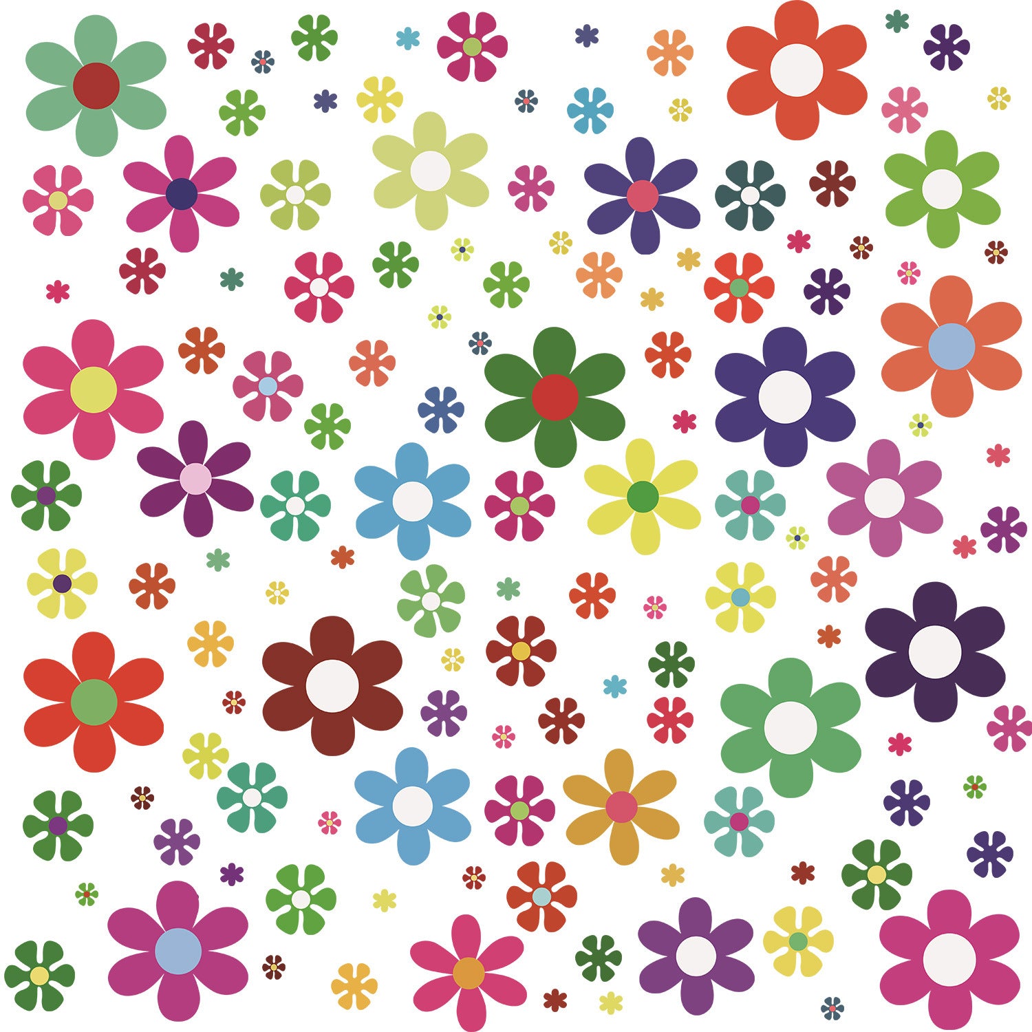 Spring Plant Flowers Daisy Wall Stickers Wall Decoration