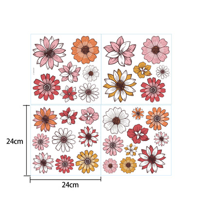 Spring Plant Flowers Daisy Wall Stickers Wall Decoration