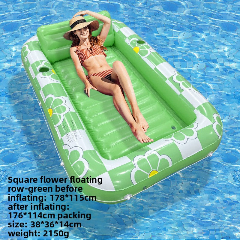 Square Bright Inflatable Pool Float Mat