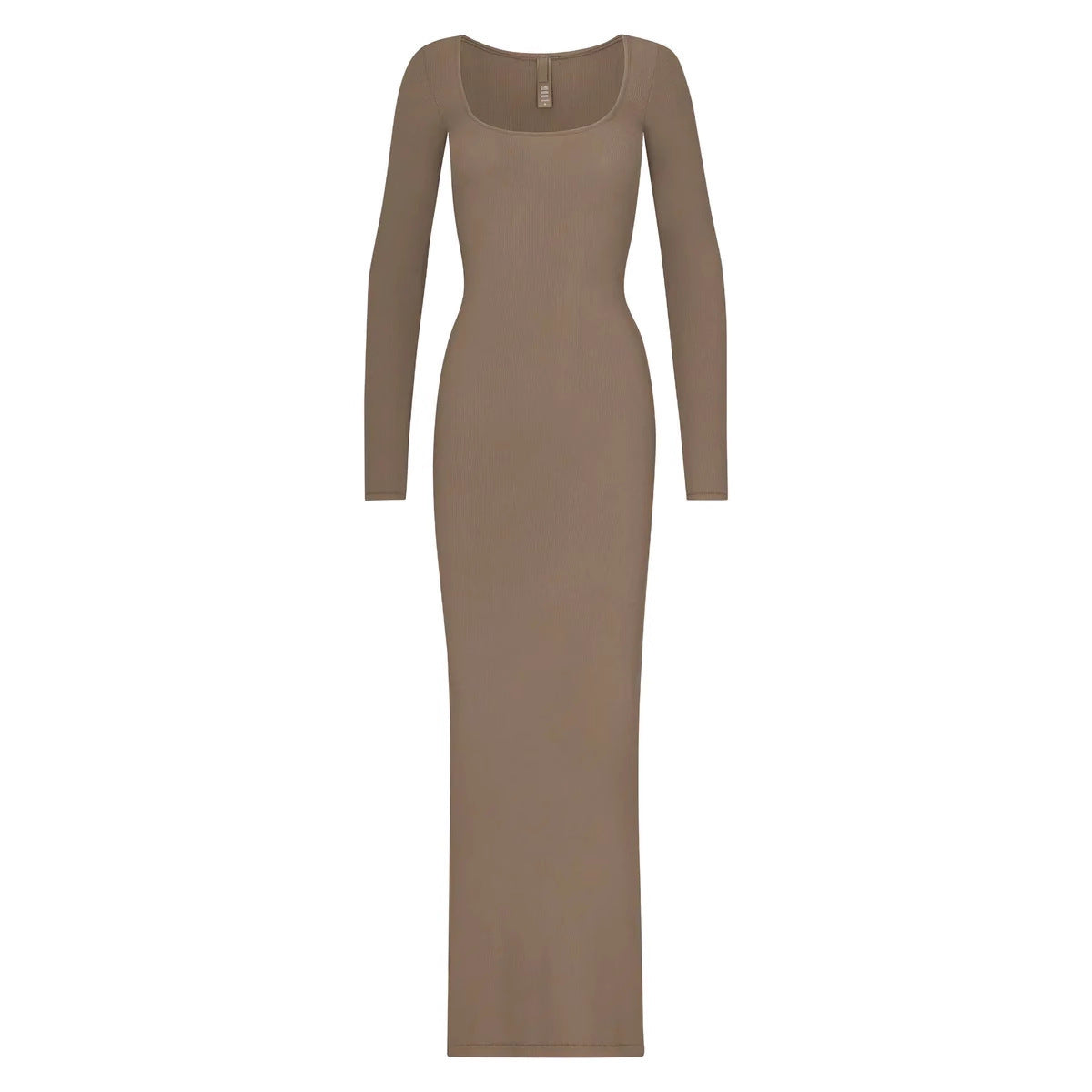 Square Collar Long-Sleeved Dress