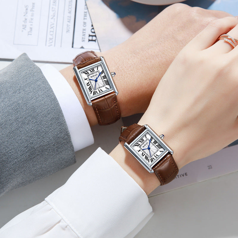 Square Couple Quartz Watch