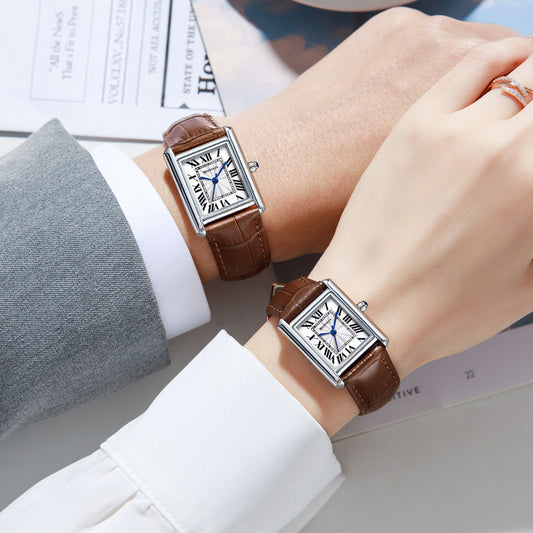 Square Couple Quartz Watch
