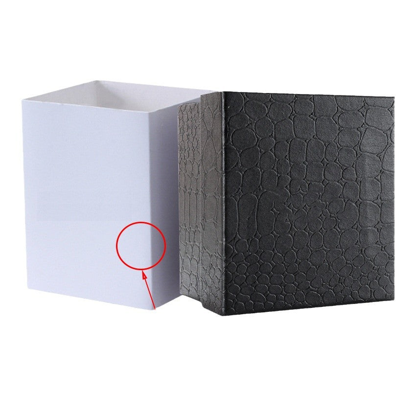 Square crocodile-textured packaging box