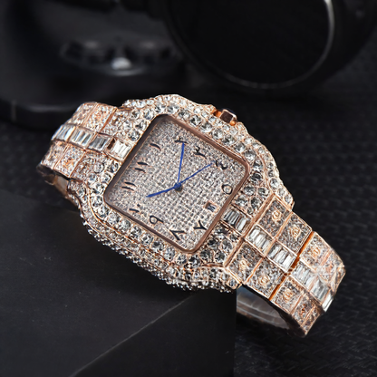 Square Diamond Roman Pattern Graduated Watch