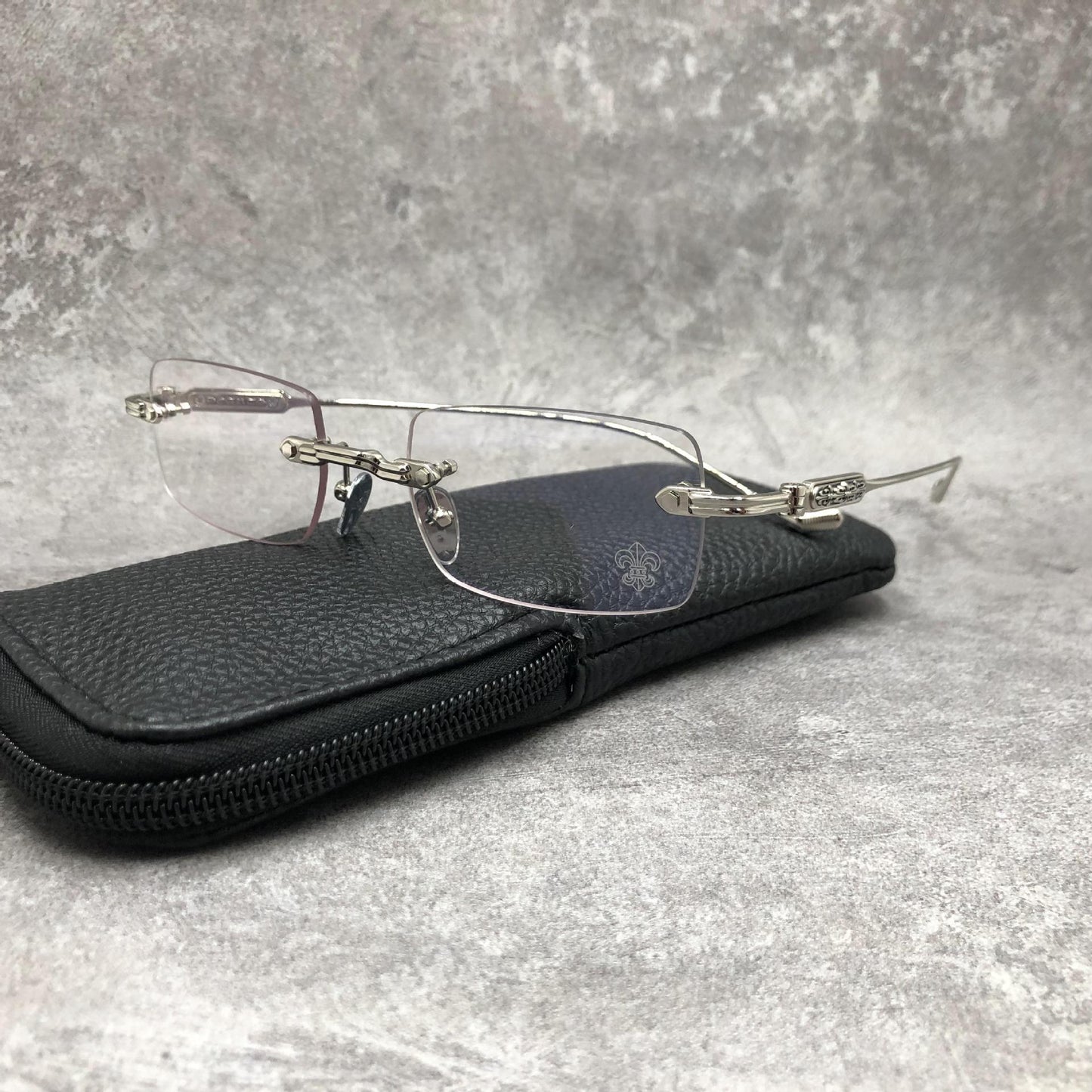 square-frame glasses