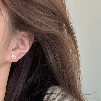 Square geometric stud earrings
