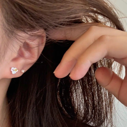 Square geometric stud earrings