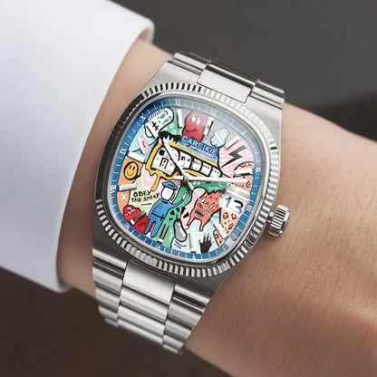 Square Graffiti Quartz Watch