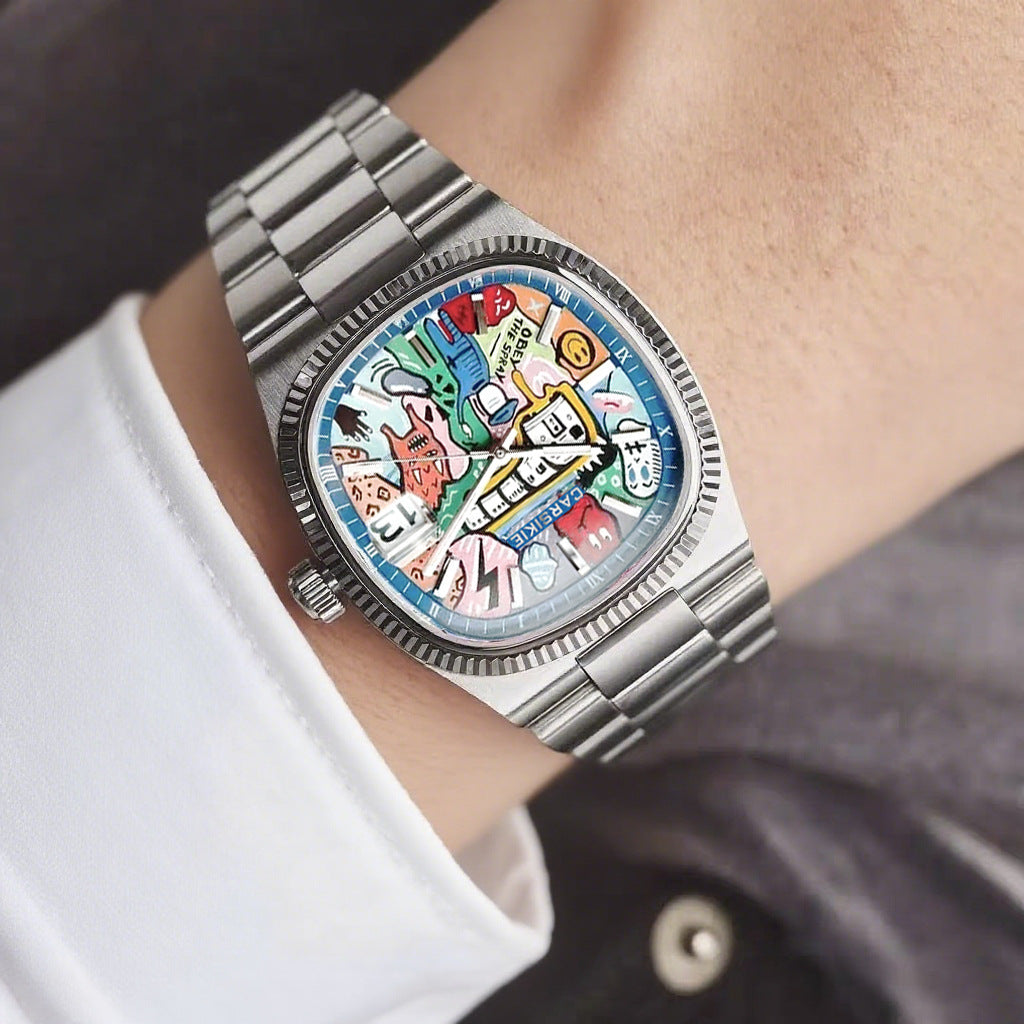 Square Graffiti Quartz Watch