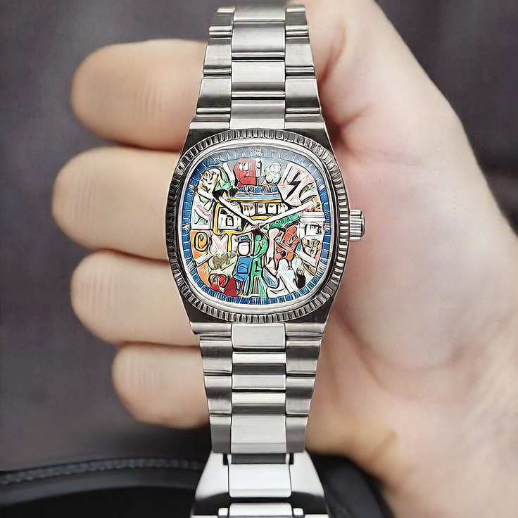 Square Graffiti Quartz Watch