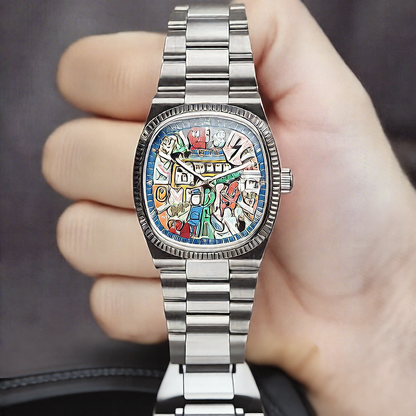 Square Graffiti Quartz Watch