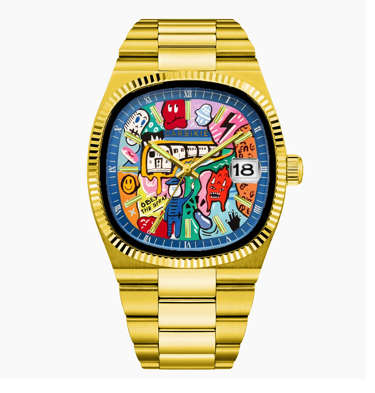 Square Graffiti Quartz Watch