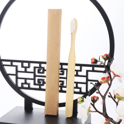 Square handle bamboo toothbrush