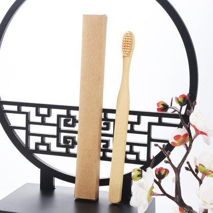 Square handle bamboo toothbrush