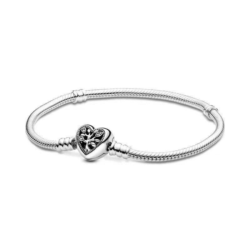 Square heart leaf charm fashion bracelet