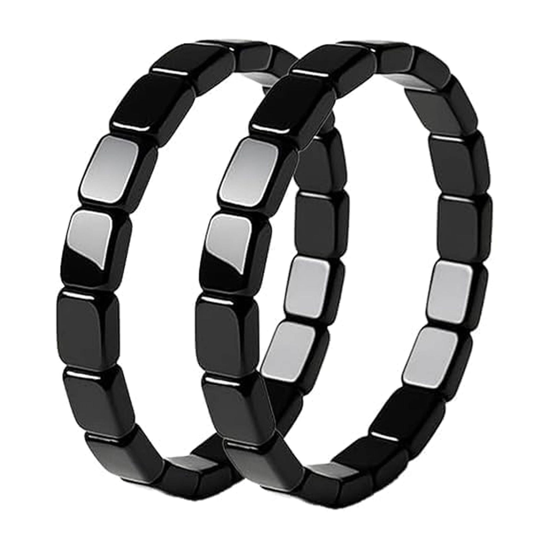 Square Hematite Elastic Bracelet