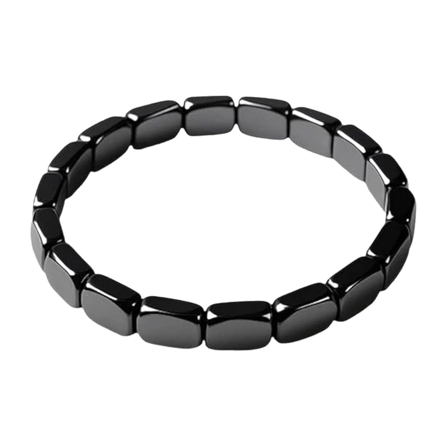 Square Hematite Elastic Bracelet