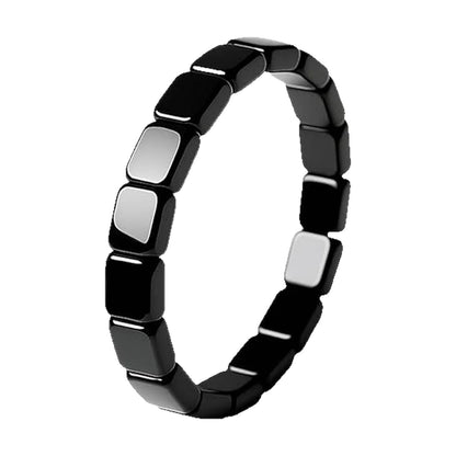 Square Hematite Elastic Bracelet