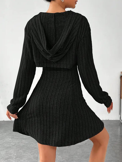 Square-neck A-line blouse dress