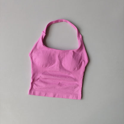 Square Neck Halter Fitness Vest with Back Design