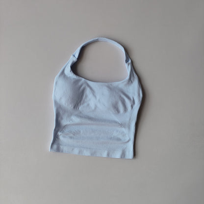 Square Neck Halter Fitness Vest with Back Design