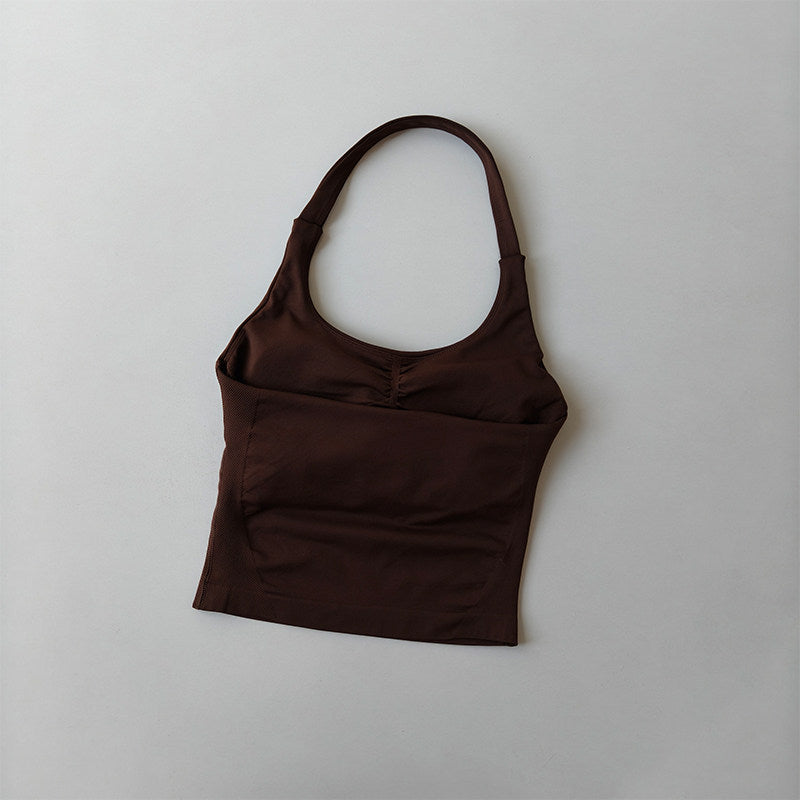 Square Neck Halter Fitness Vest with Back Design