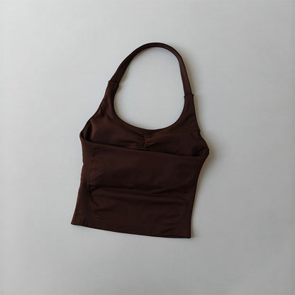 Square Neck Halter Fitness Vest with Back Design