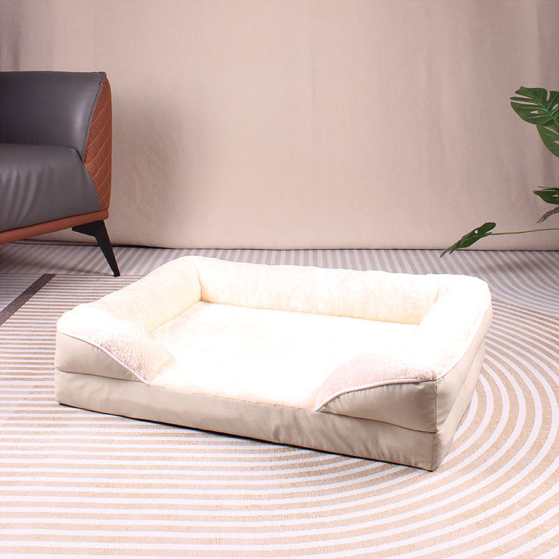Square pet bed for dogs