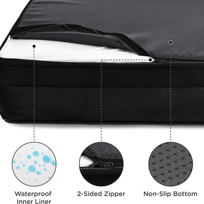 Square pet bed for dogs