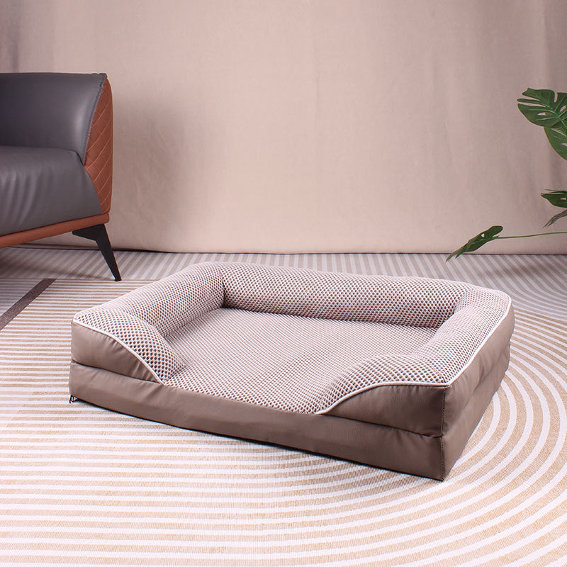 Square pet bed for dogs