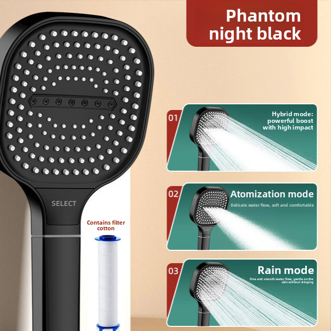 Square Pressurized Shower Head