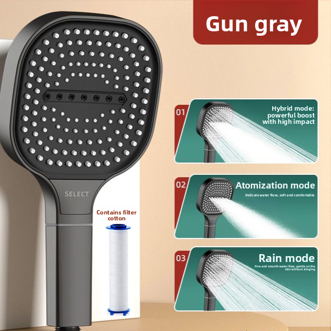 Square Pressurized Shower Head