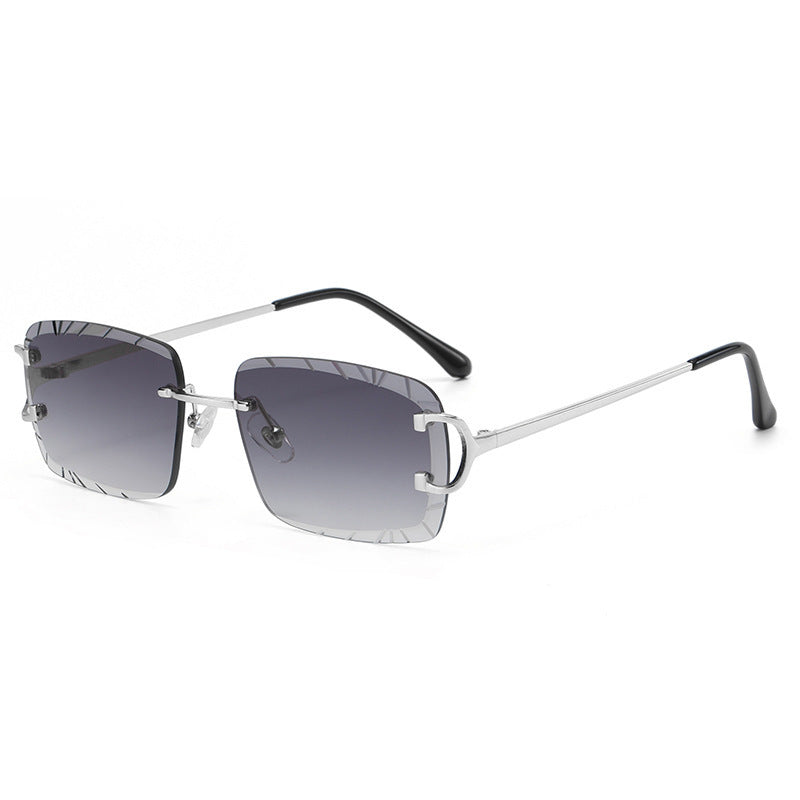 Square Rimless Polarized Sunglasses UV Protection