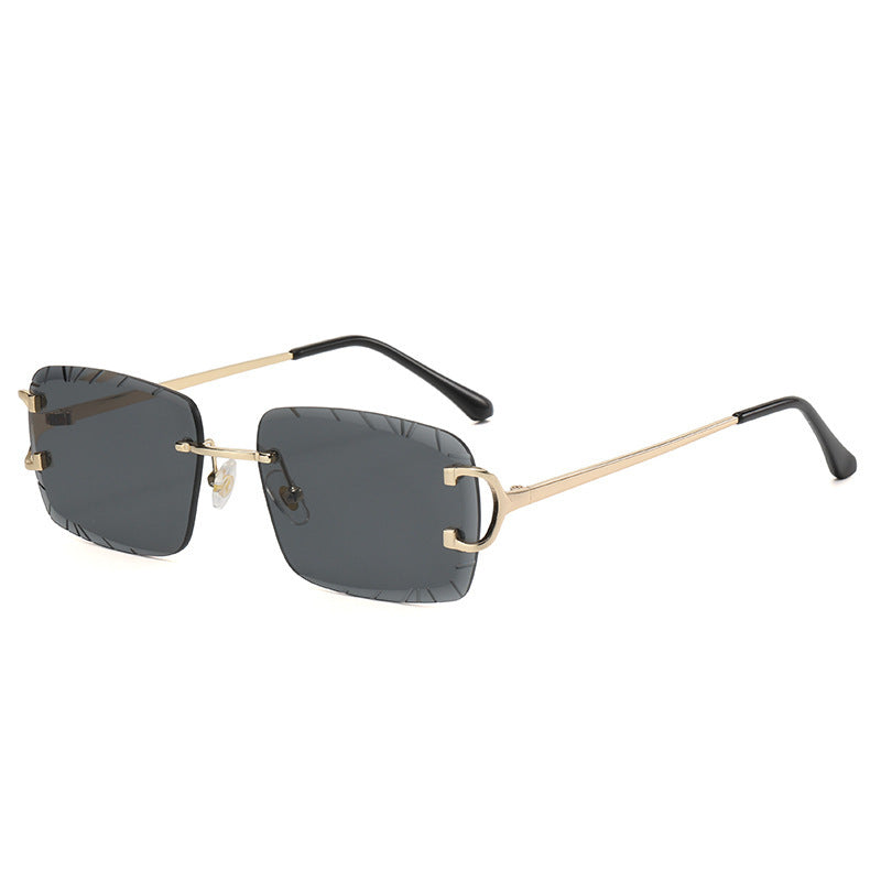 Square Rimless Polarized Sunglasses UV Protection