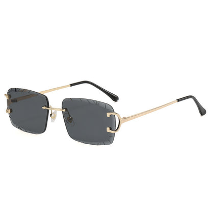 Square Rimless Polarized Sunglasses UV Protection