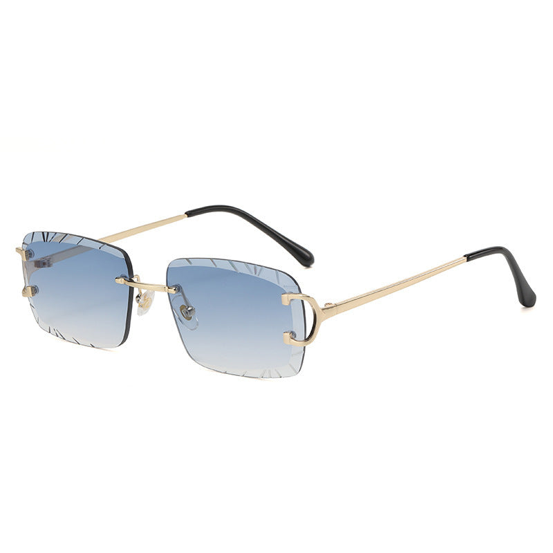 Square Rimless Polarized Sunglasses UV Protection