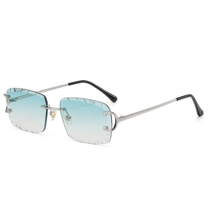 Square Rimless Polarized Sunglasses UV Protection