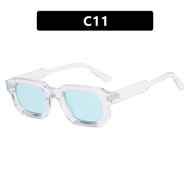 Square-shaped small frame sunglasses