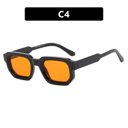 Square-shaped small frame sunglasses
