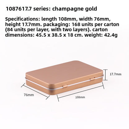 Square Tin Storage Box for Nail Art