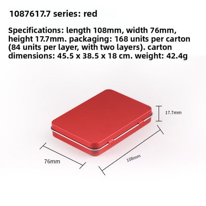 Square Tin Storage Box for Nail Art
