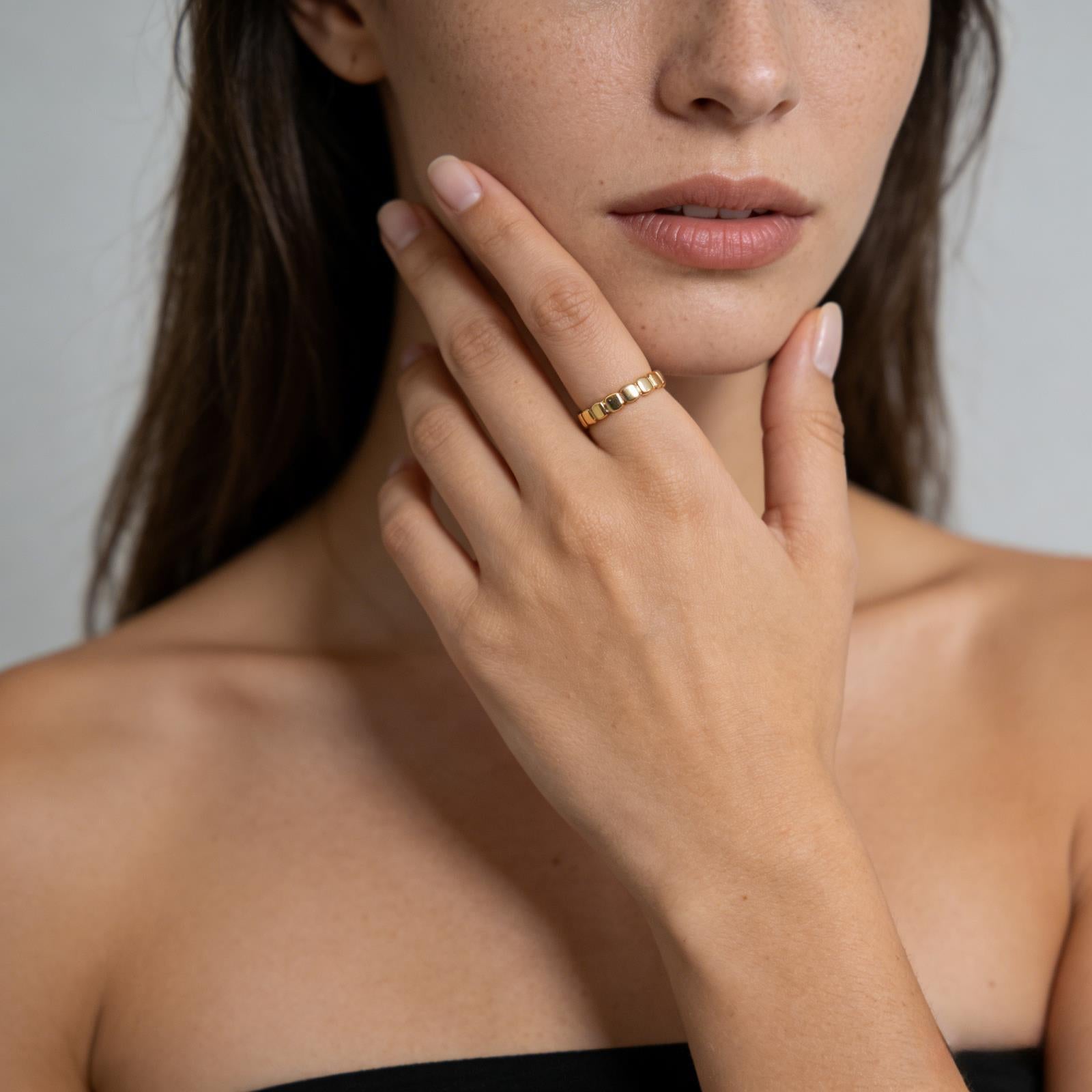 Square Titanium Steel Ring