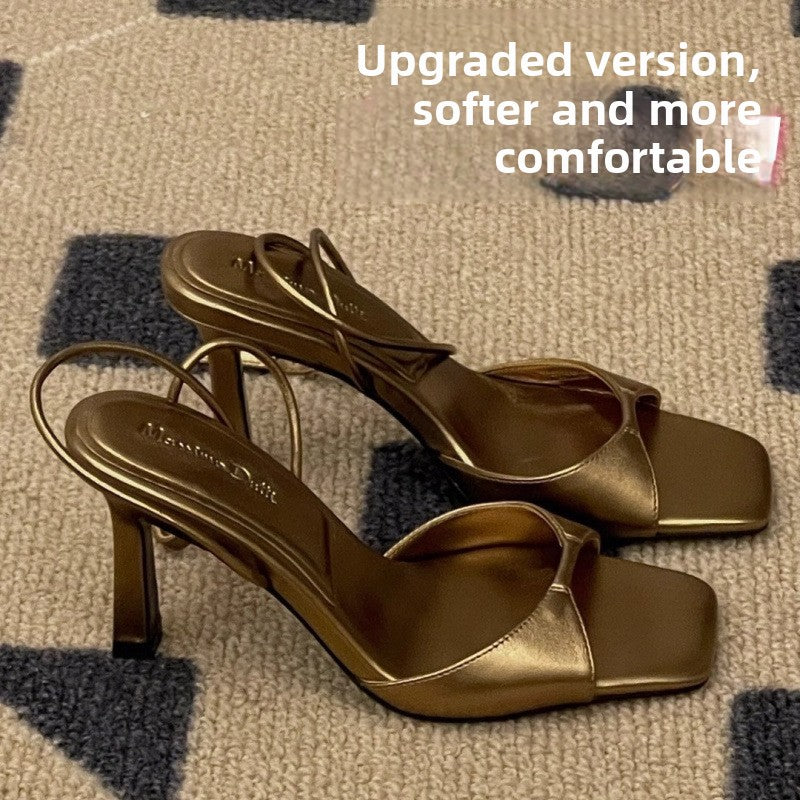 Square Toe Buckle Sandals