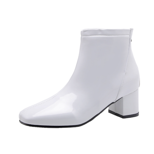 Square Toe Mid-Heel Ankle Boots for Women