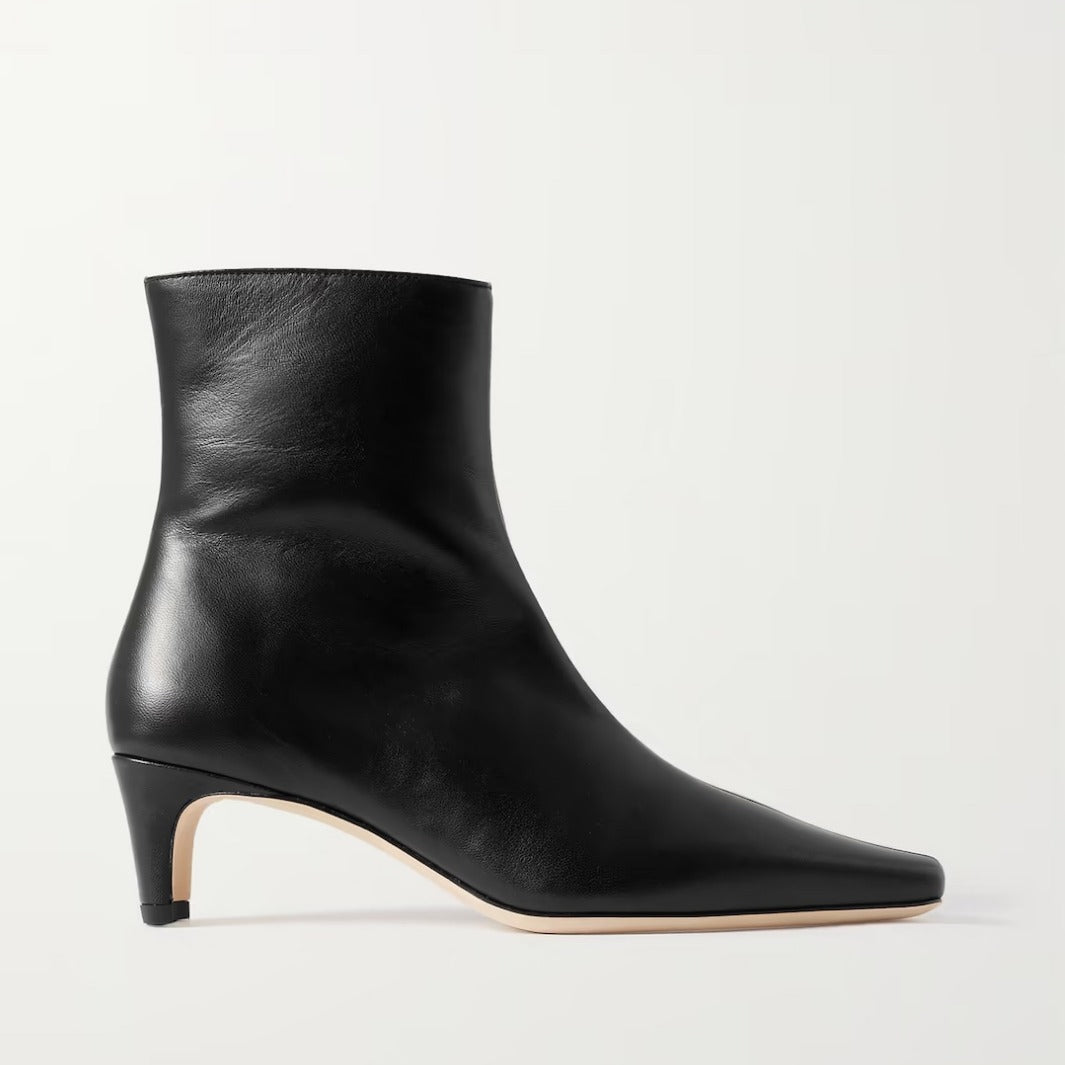 Square Toe Suede Ankle Boots